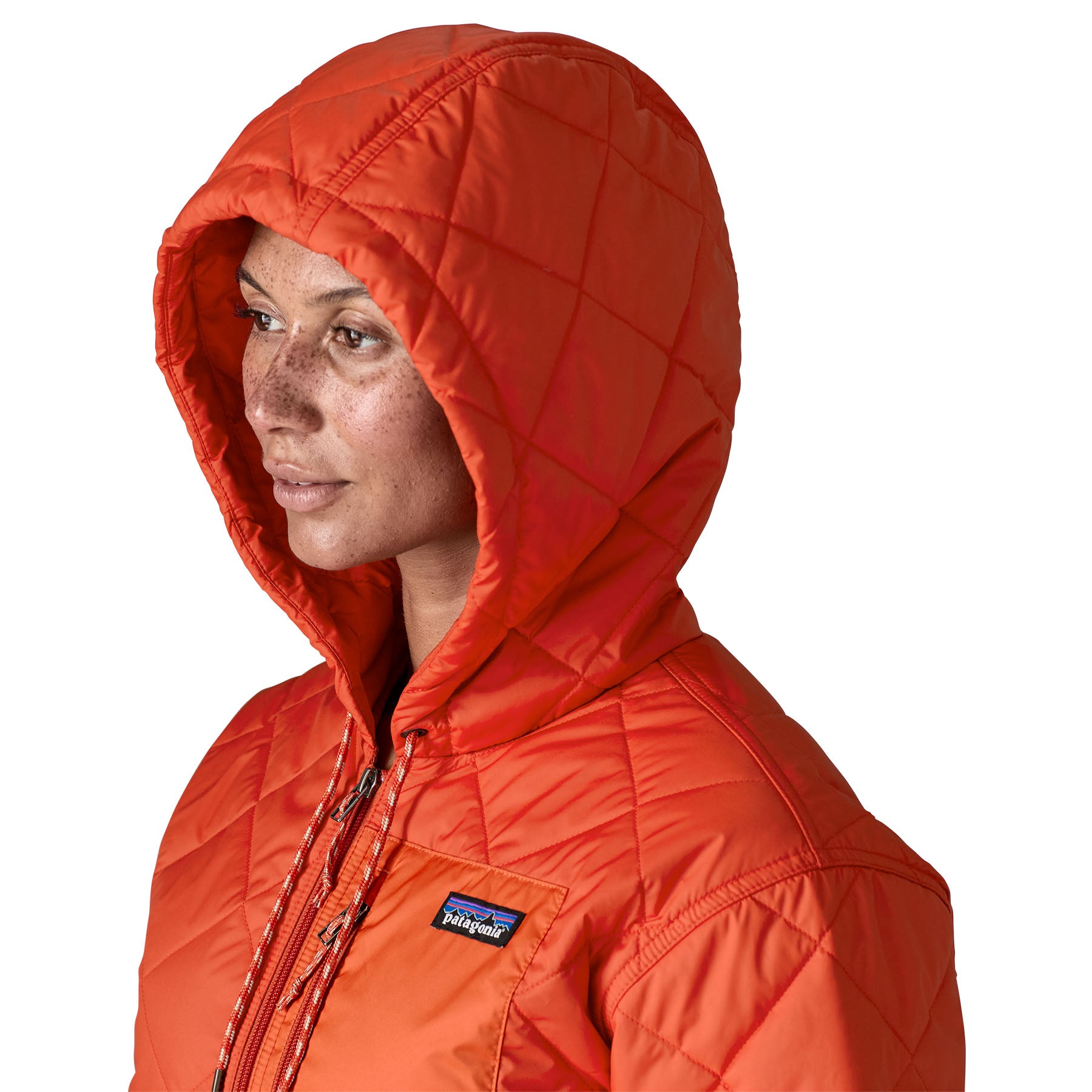 Women's Diamond Quilted Bomber Hoody - Image 6