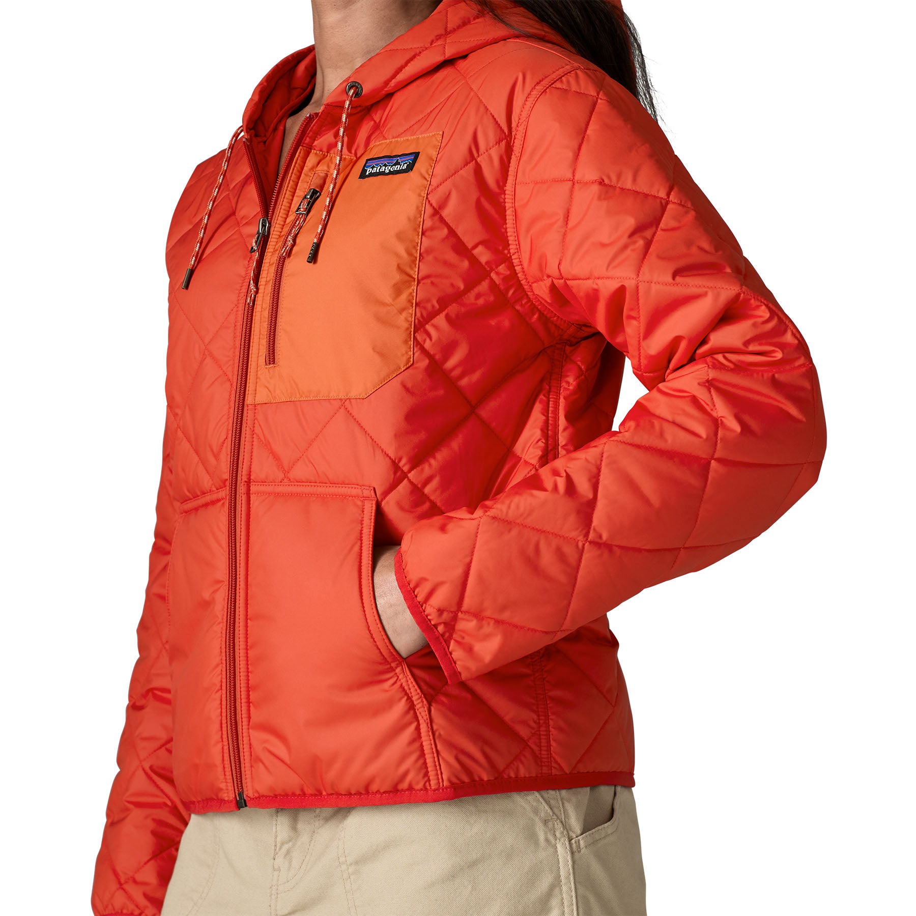 Women's Diamond Quilted Bomber Hoody - Image 4